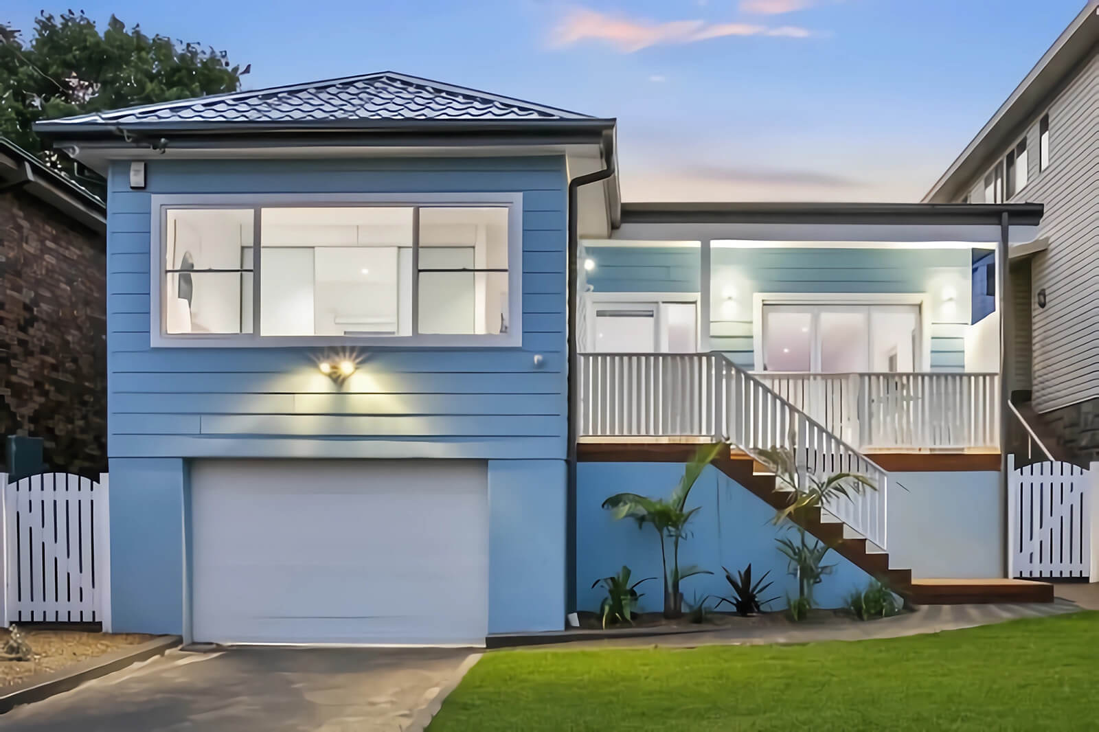 Narraweena rennovation Project in sydney front lights